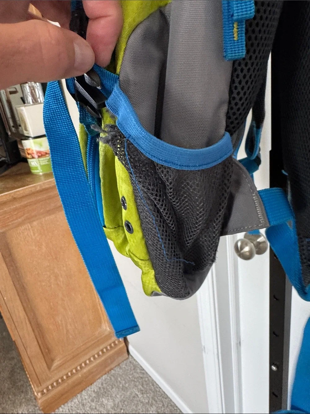 Reebok Men’s Gray, Lime Green & Blue Backpack